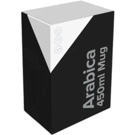 Arabica Stainless Steel & Plastic Double-Wall Mug Box